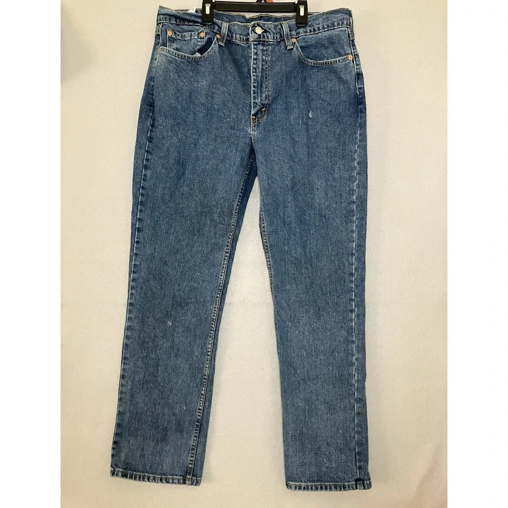 LEVIS 514  Red Tab Jeans Size 38x32 Blue Medium Wash
